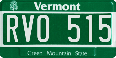 VT license plate RVO515
