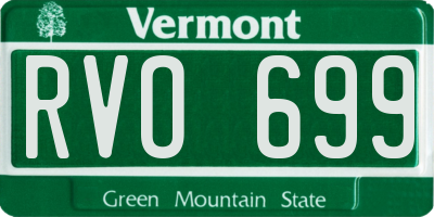 VT license plate RVO699