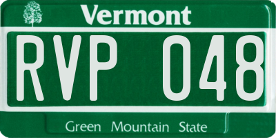 VT license plate RVP048