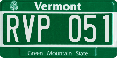VT license plate RVP051