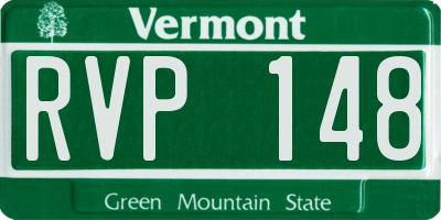 VT license plate RVP148