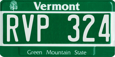 VT license plate RVP324