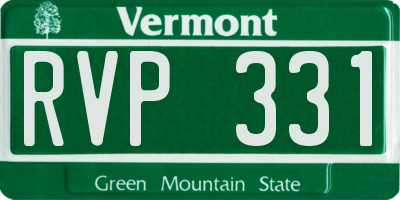 VT license plate RVP331