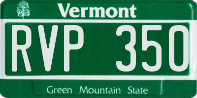 VT license plate RVP350