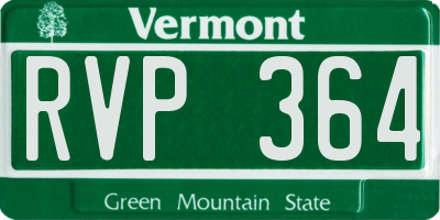 VT license plate RVP364