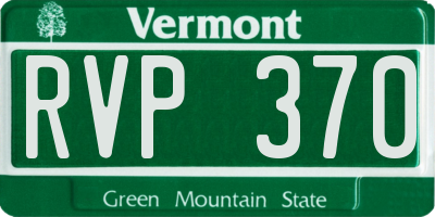 VT license plate RVP370