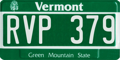 VT license plate RVP379