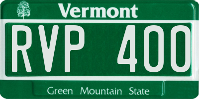 VT license plate RVP400