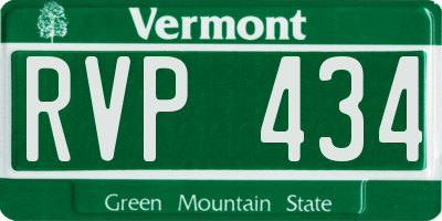 VT license plate RVP434