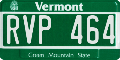 VT license plate RVP464
