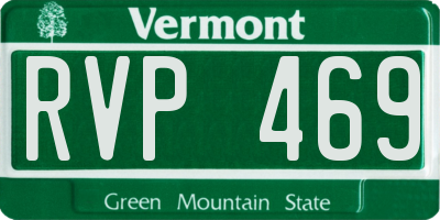 VT license plate RVP469