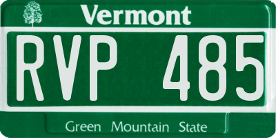 VT license plate RVP485