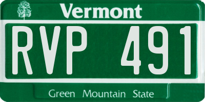 VT license plate RVP491