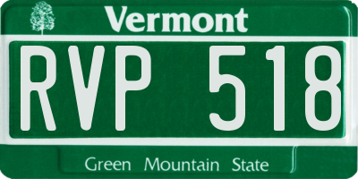 VT license plate RVP518