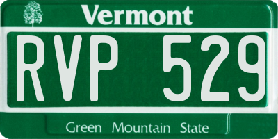 VT license plate RVP529