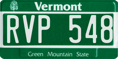 VT license plate RVP548