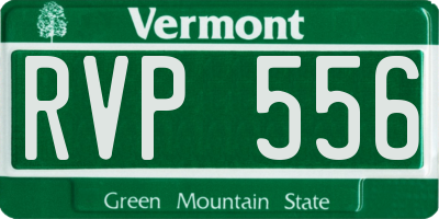 VT license plate RVP556