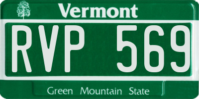 VT license plate RVP569