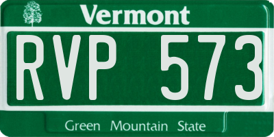 VT license plate RVP573