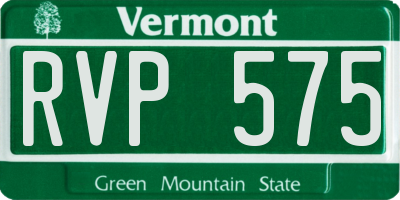 VT license plate RVP575