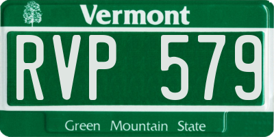 VT license plate RVP579