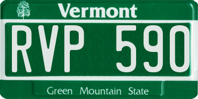 VT license plate RVP590