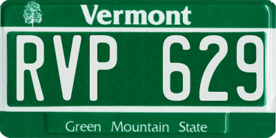 VT license plate RVP629