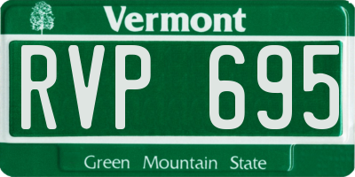 VT license plate RVP695
