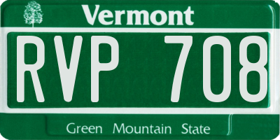 VT license plate RVP708