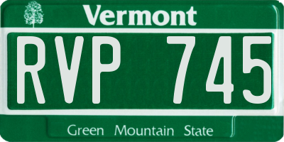 VT license plate RVP745