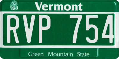 VT license plate RVP754