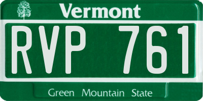 VT license plate RVP761