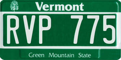 VT license plate RVP775