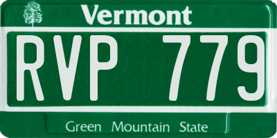 VT license plate RVP779