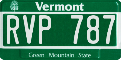 VT license plate RVP787
