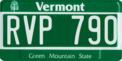 VT license plate RVP790