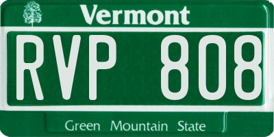 VT license plate RVP808
