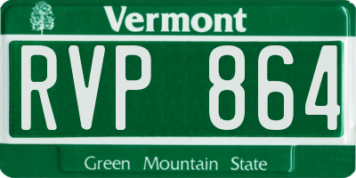 VT license plate RVP864