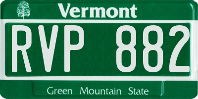 VT license plate RVP882