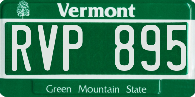 VT license plate RVP895