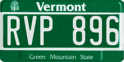 VT license plate RVP896