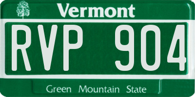 VT license plate RVP904