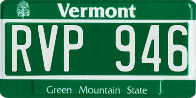 VT license plate RVP946