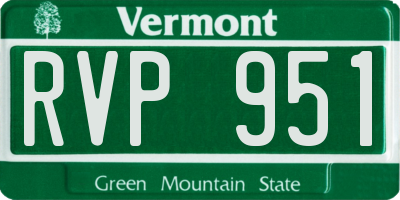 VT license plate RVP951