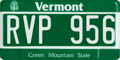 VT license plate RVP956