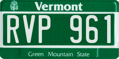 VT license plate RVP961