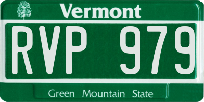 VT license plate RVP979