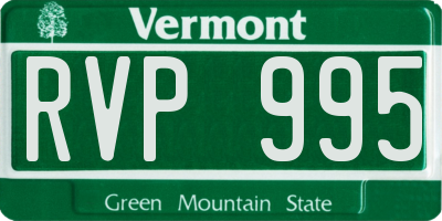 VT license plate RVP995