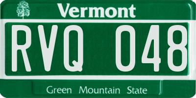 VT license plate RVQ048