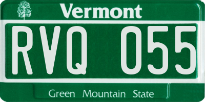 VT license plate RVQ055